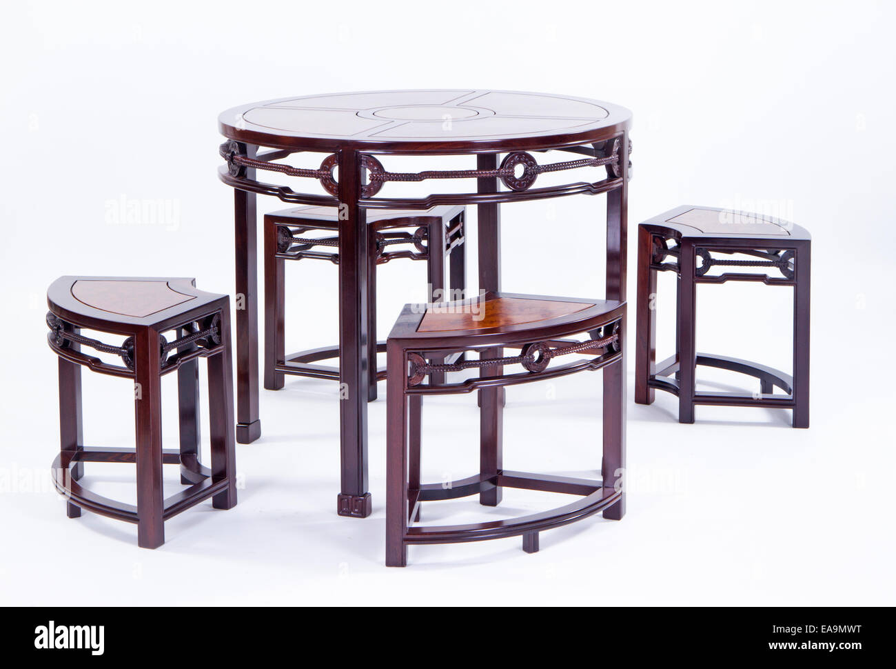 Chinese tables and  chairs Stock Photo