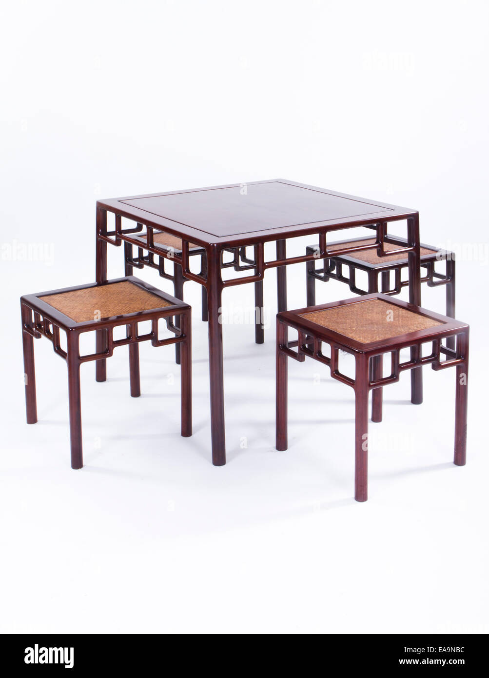 Chinese table and chair Stock Photo Alamy