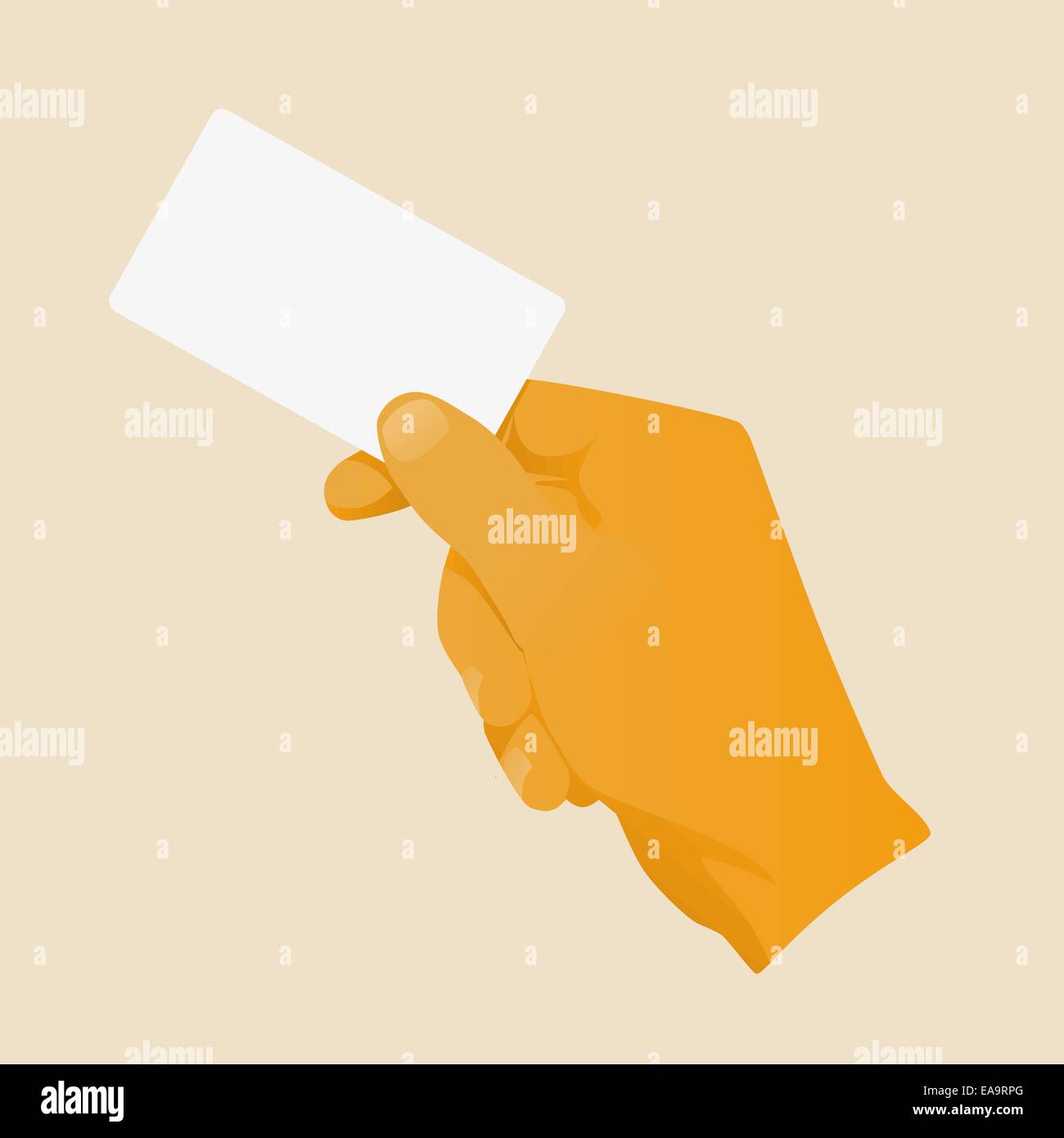 Hand holding blank business card template vector illustration Stock ...