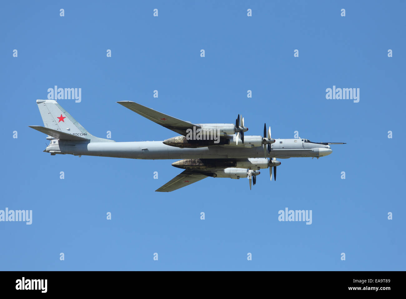 Russian four-engine turboprop-powered strategic bomber TU 95 MS Stock ...