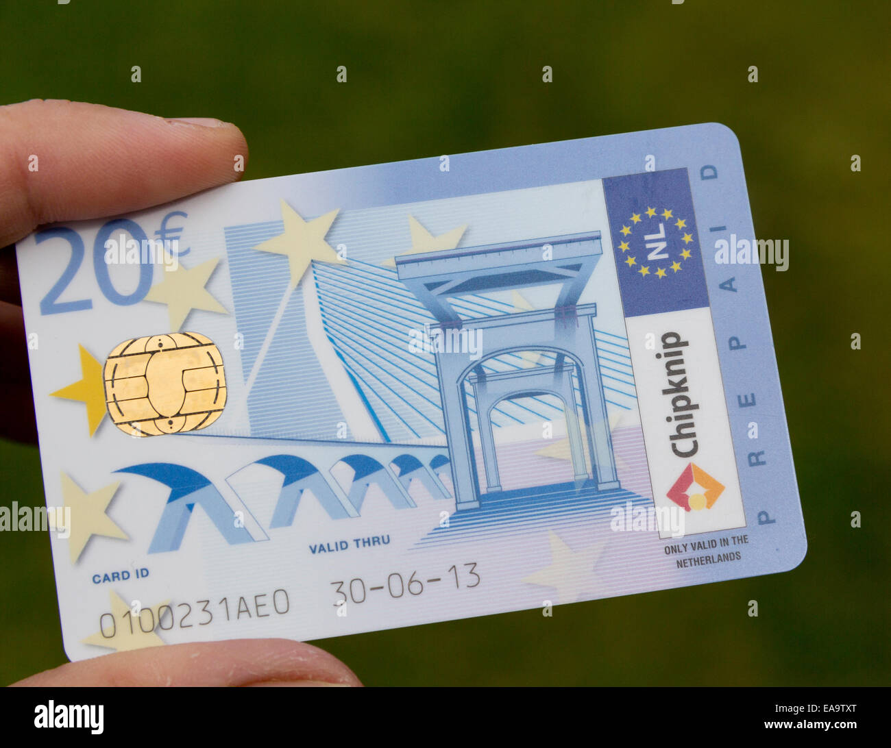 Chipknip A Chipknip prepaid smartcard as used in the Netherlands. The amount of ...