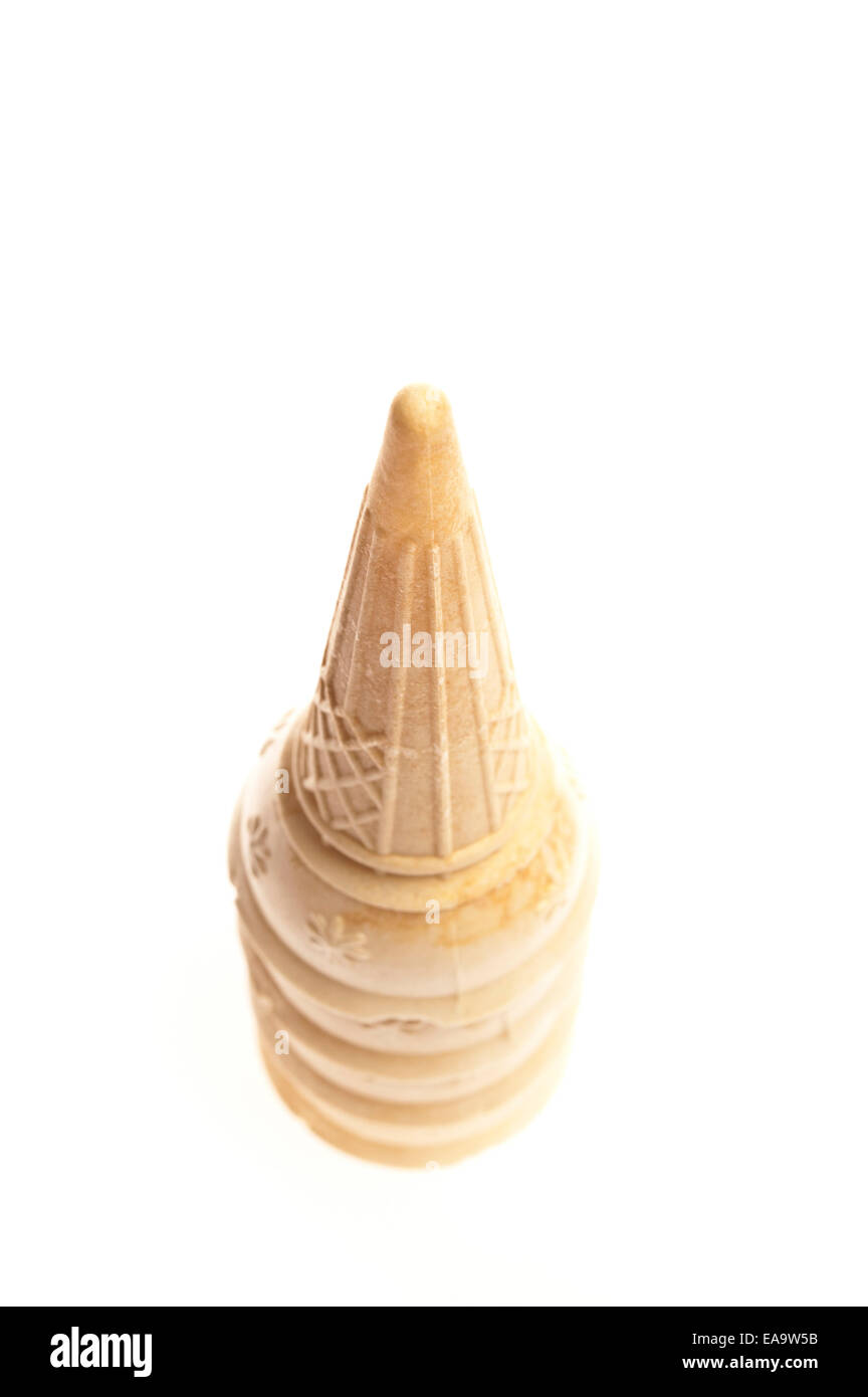 stack of empty wafer cones for ice-cream Stock Photo