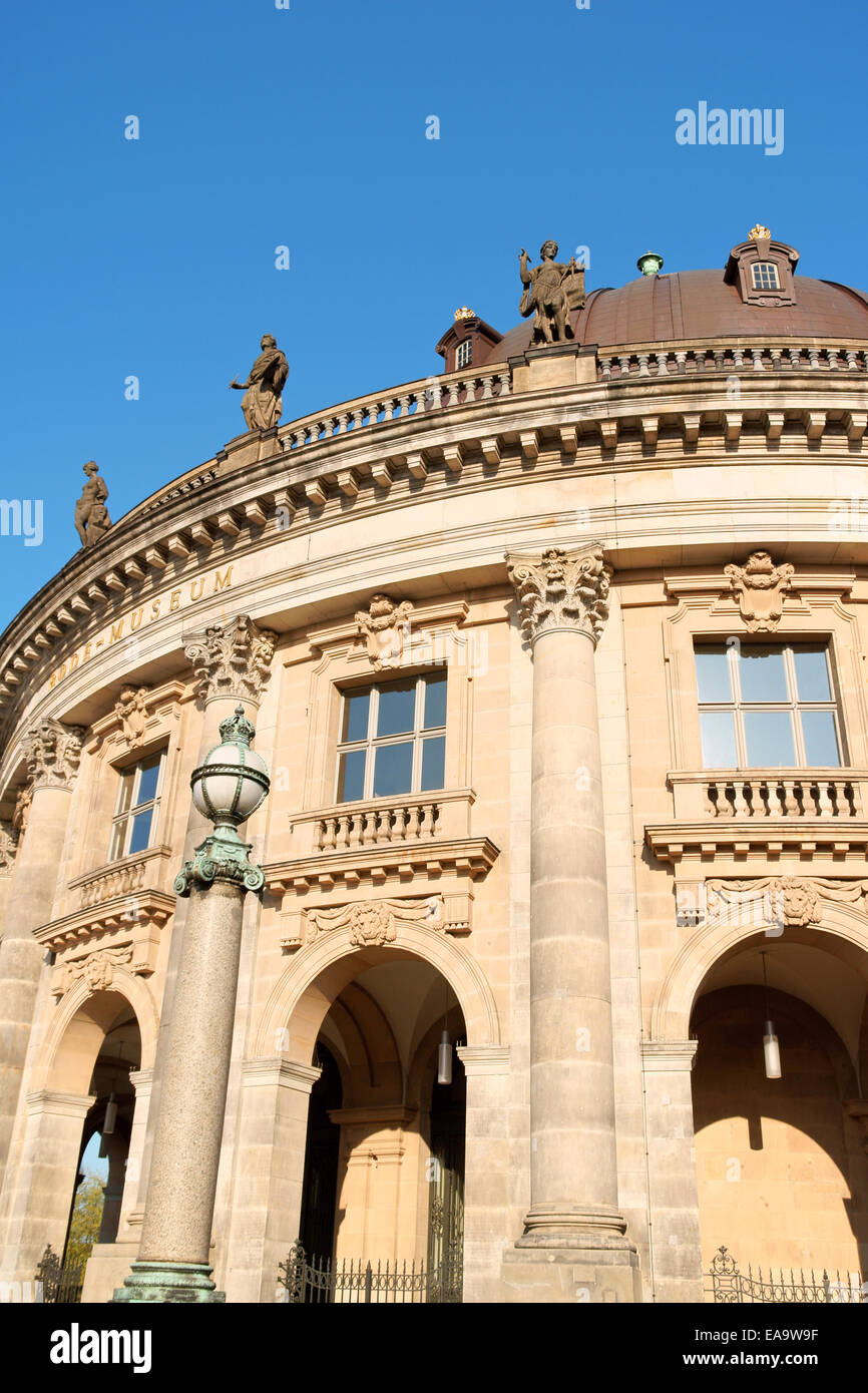 Berlin, Germany - April 16, 2009: Bode Museum on Museum Island in Berlin designed by architect Ernst von Ihne. Stock Photo