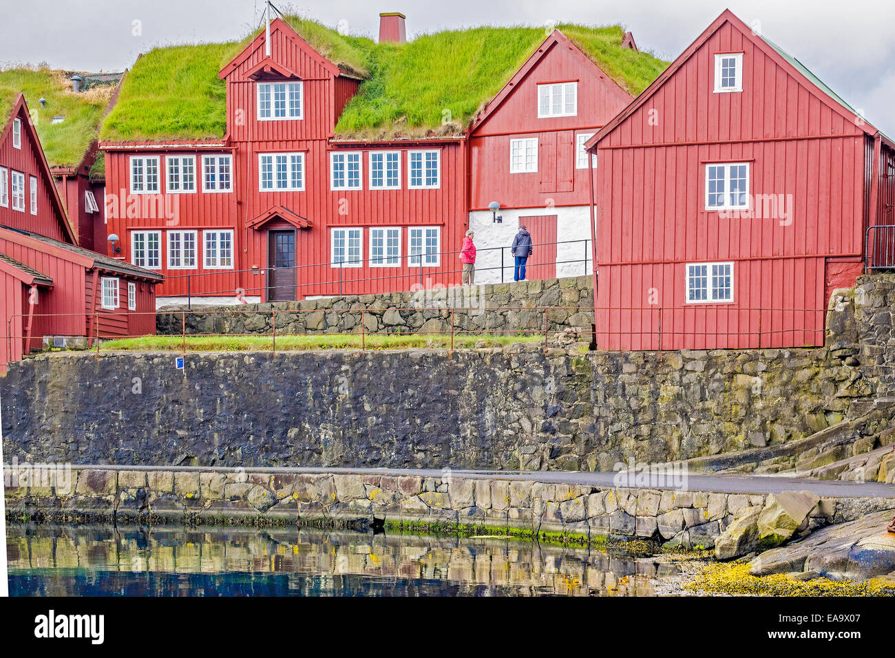 Old Town Buildings Torshavn Faroe Islands Stock Photo