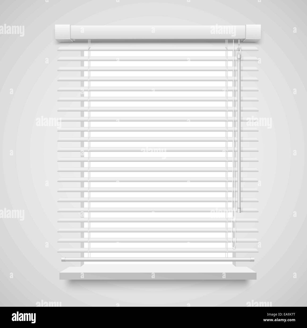 Realistic jalousies for window vector illustration isolated on white