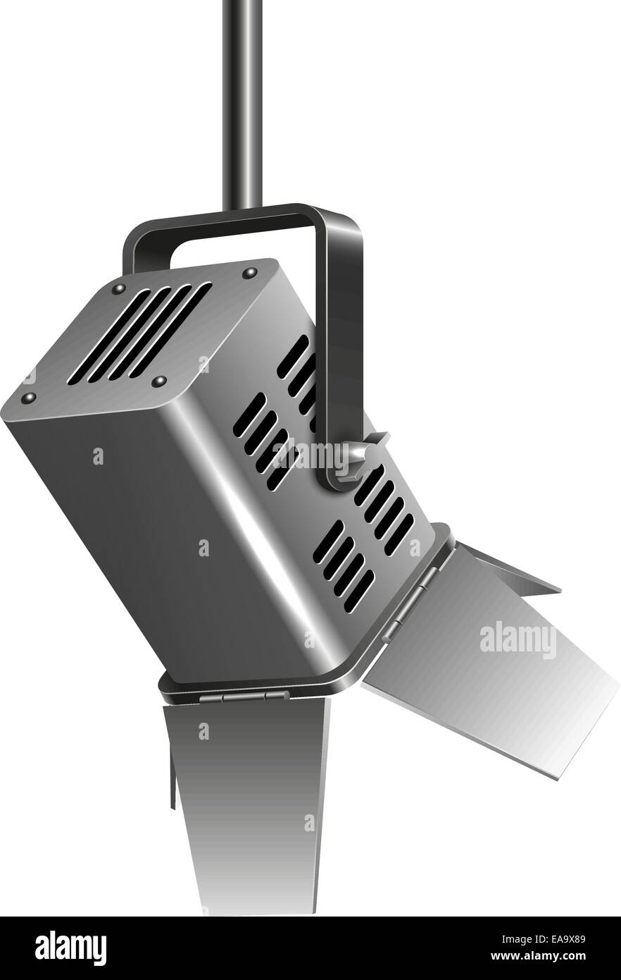 Stage lighting lamp symbol isolated vector illustration Stock Vector ...