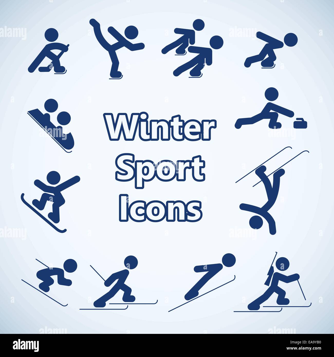 Winter sports icons set isolated vector illustration Stock Vector Image ...