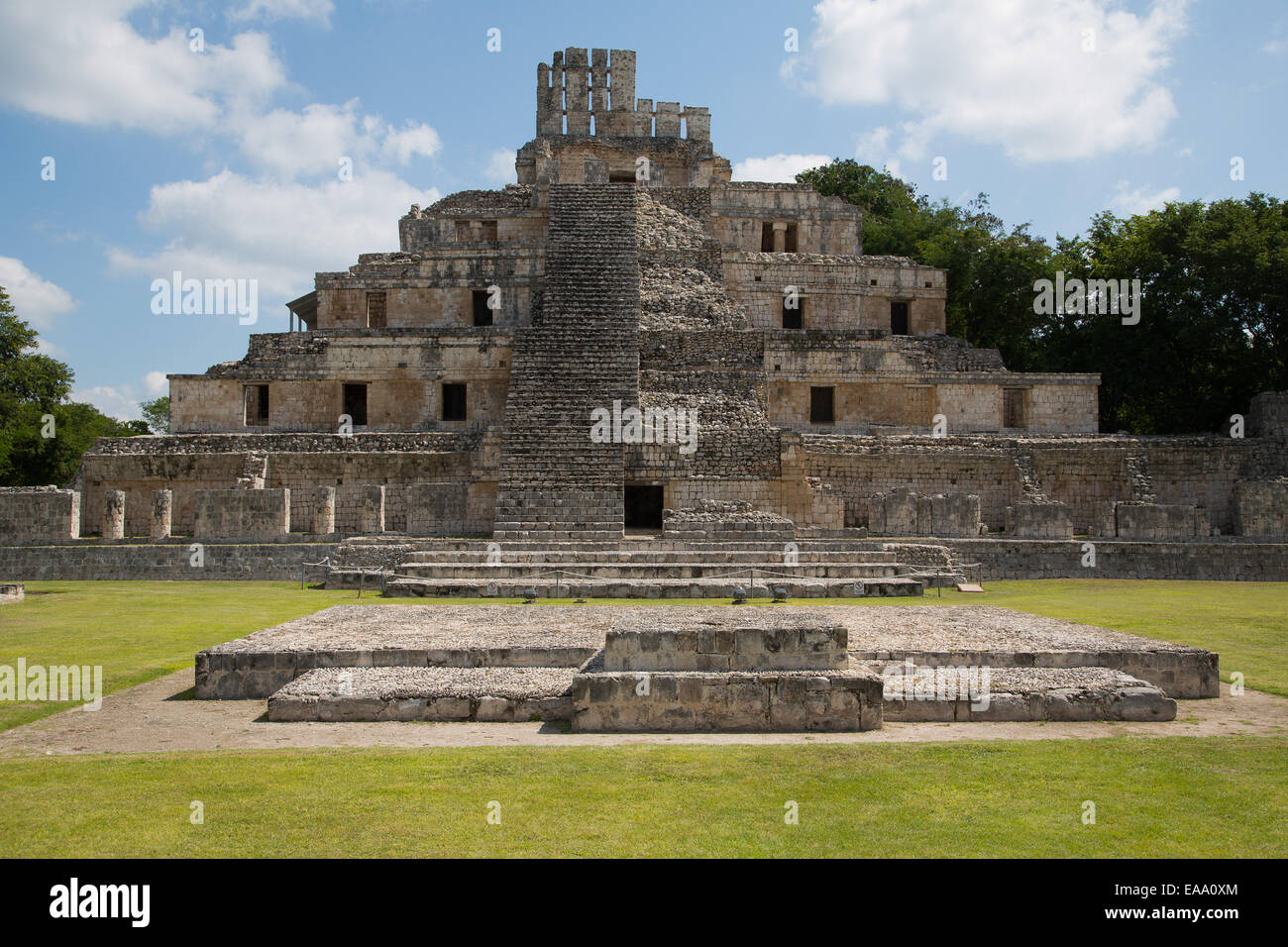 The Edzna Mayan Archaeological site in Campeche, Mexico Stock Photo