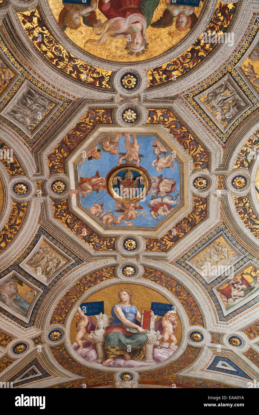 Ceiling Of Room Of The Fire In The Borgo Inside Vatican