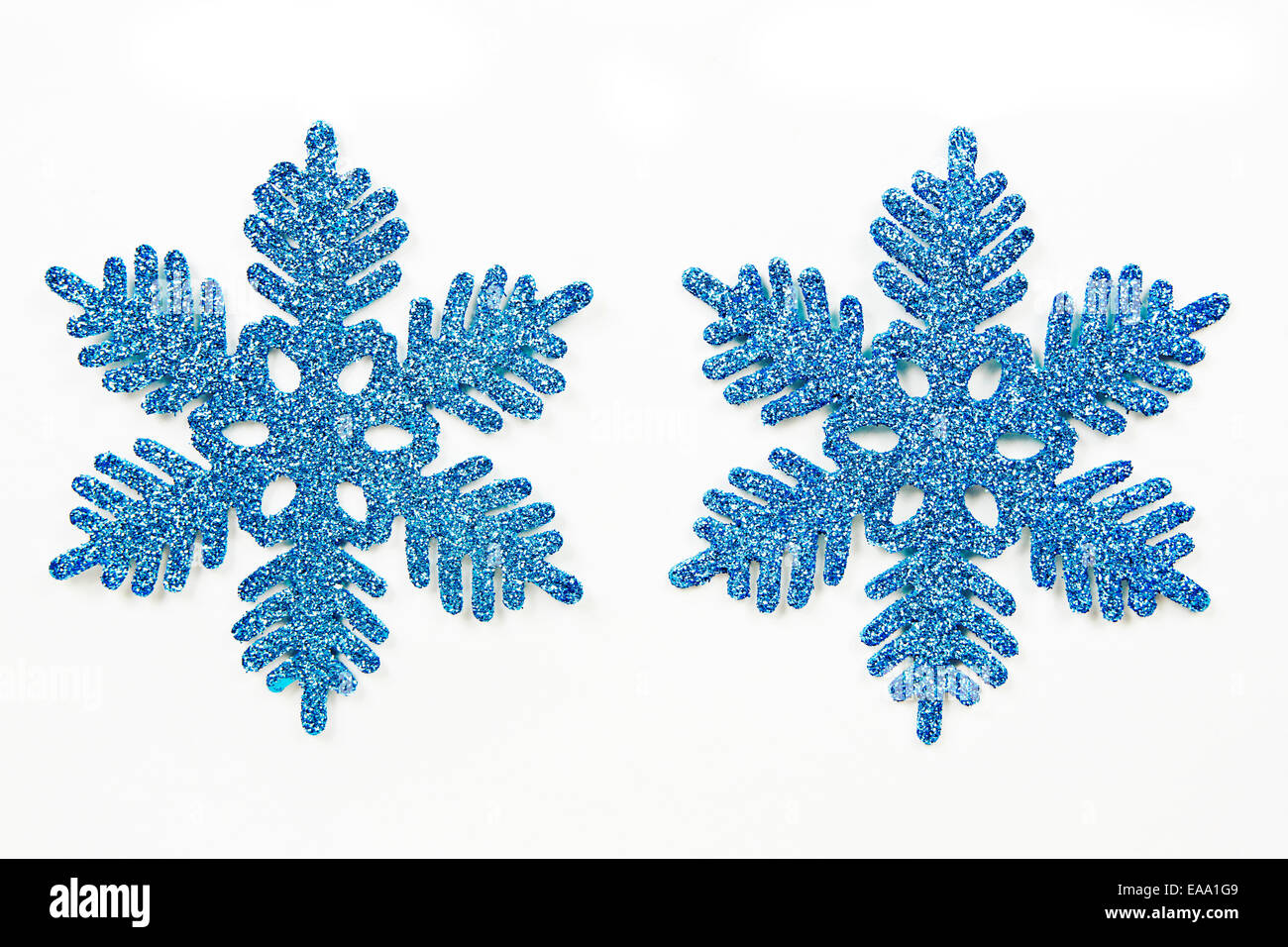 Snowflake Christmas Decoration, isolated on white background Stock Photo
