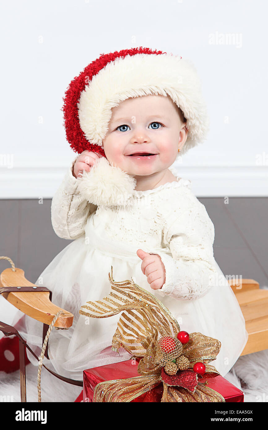 Adorable little girl isolated on white background Stock Photo - Alamy