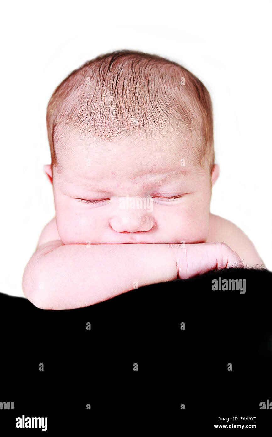 Adorable little girl isolated on white background Stock Photo - Alamy