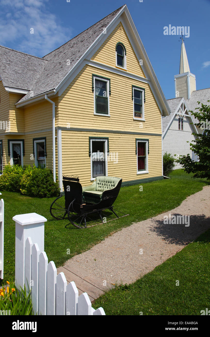 Beautiful old yellow house in summer Stock Photo Alamy