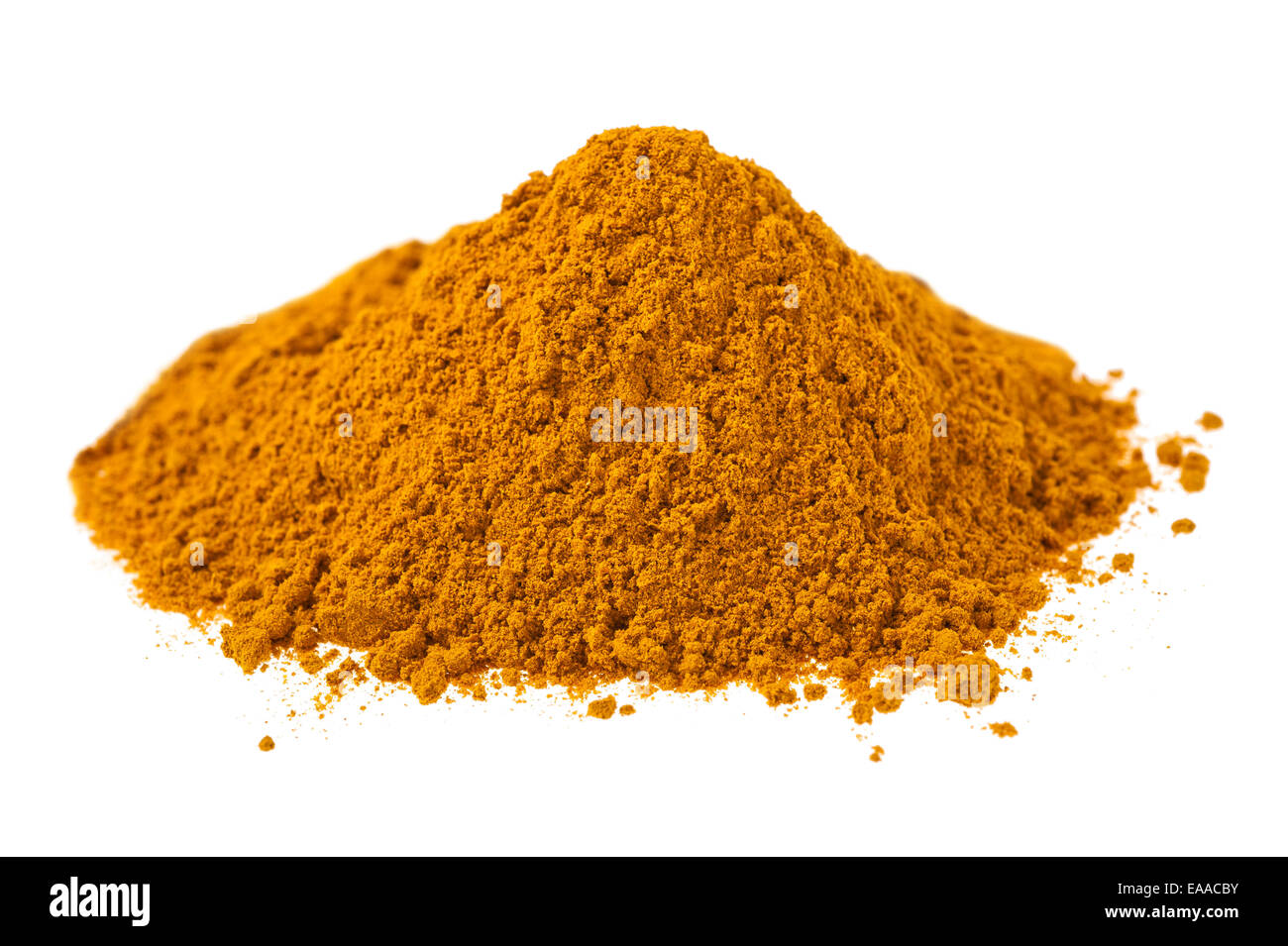 Curcuma powder isolated on white Stock Photo