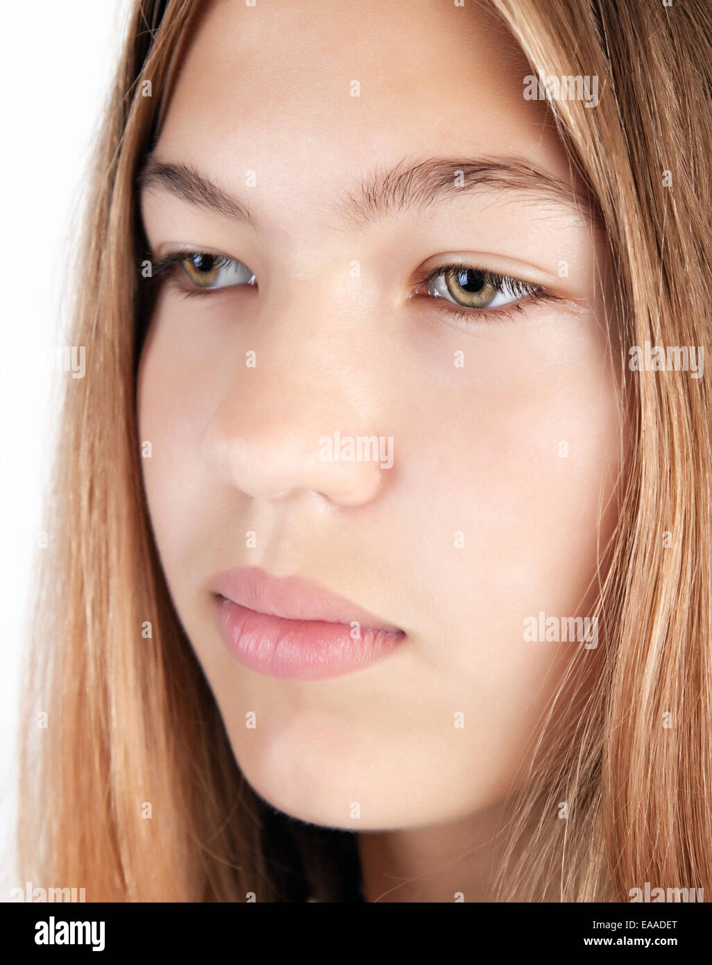 close up portrait of a beautiful teenage girl Stock Photo - Alamy