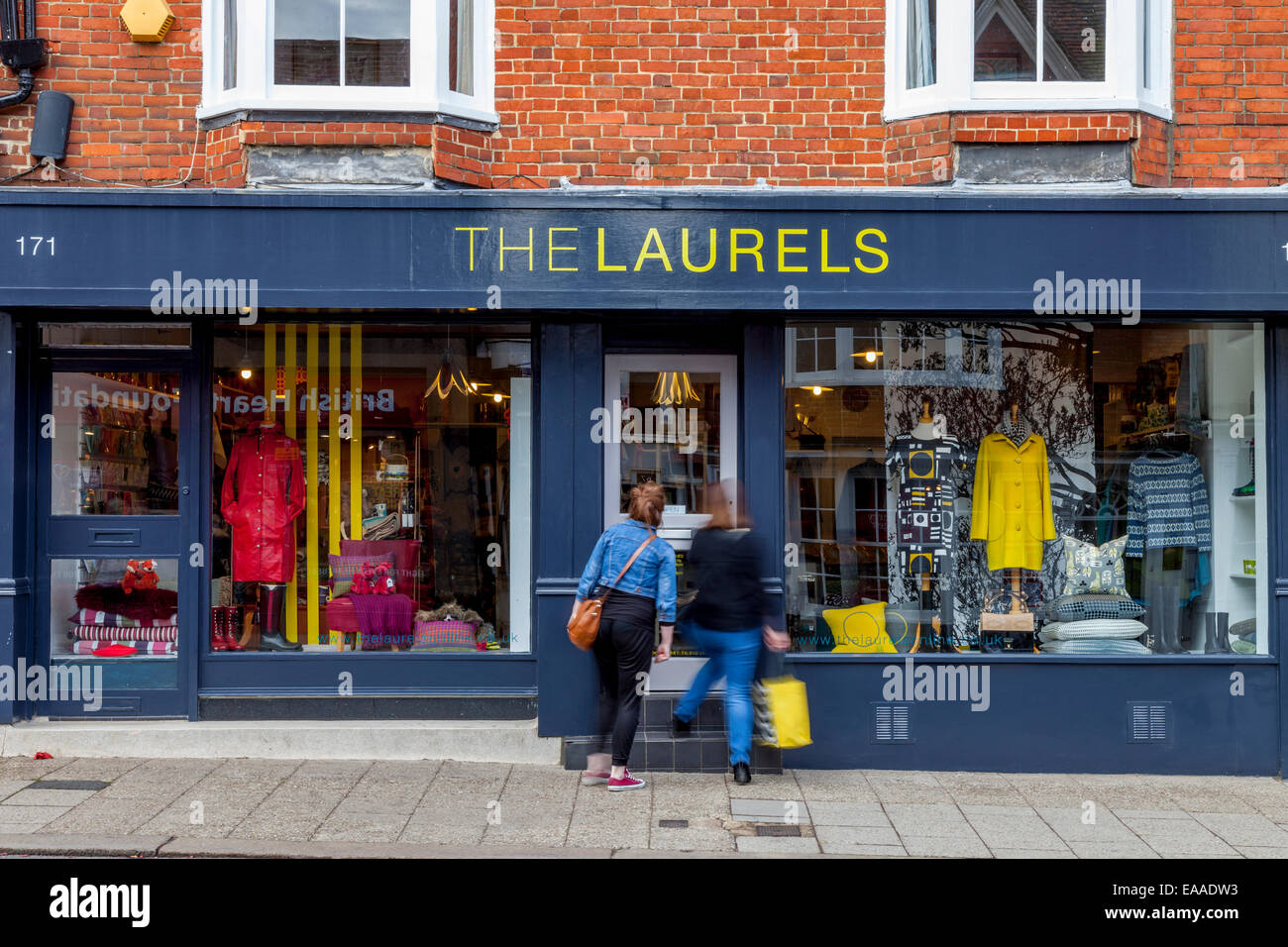 The Laurels Clothes Shop, High Street, Lewes, Sussex, England Stock Photo