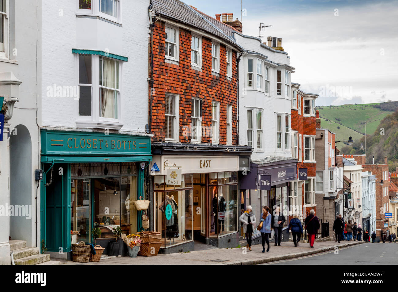 The High Street, Lewes, Sussex, England Stock Photo