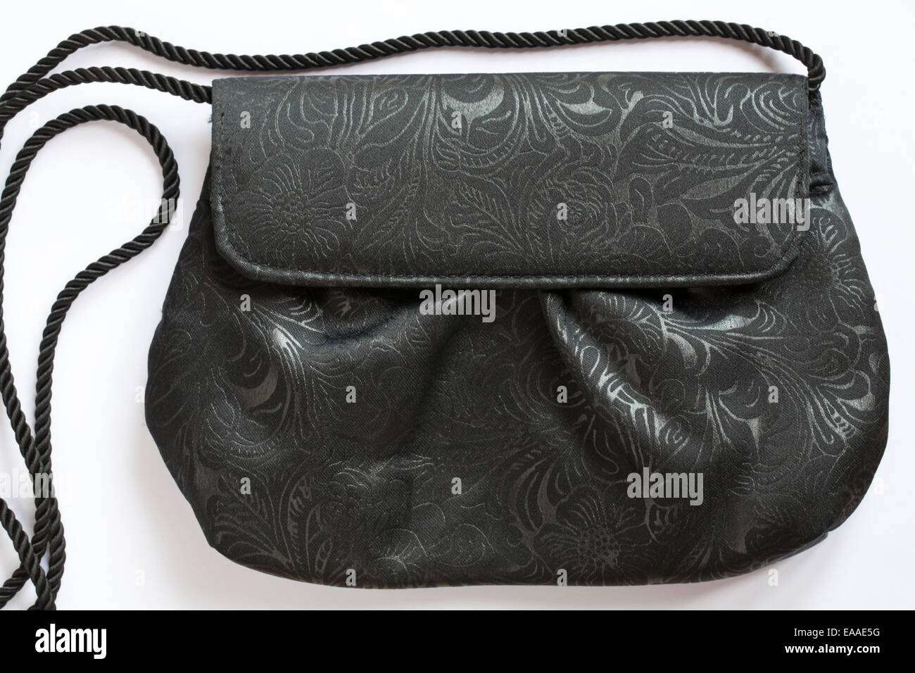 black bag handbag on white background Stock Photo