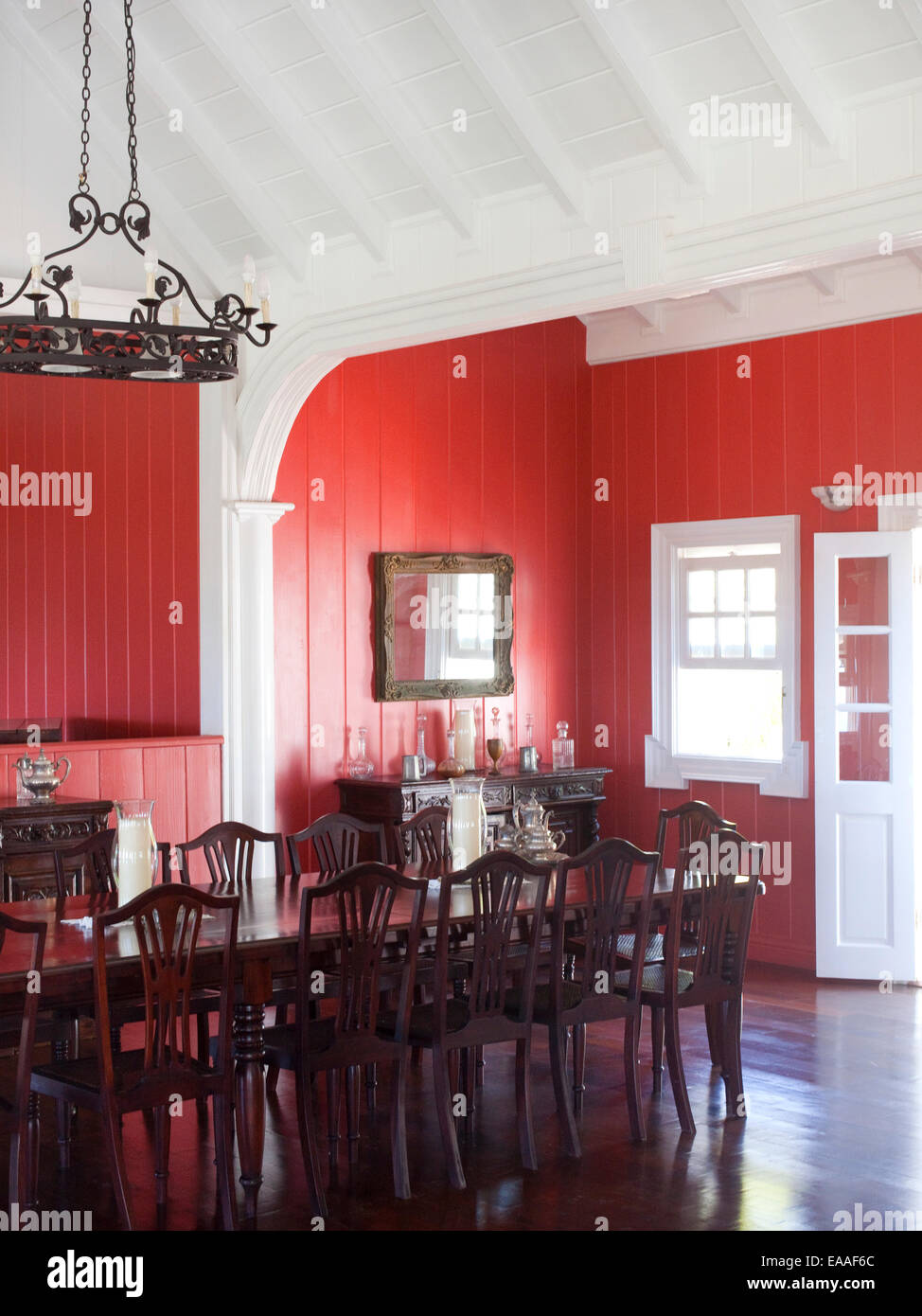 Dining Room And Dining Table And Chairs In Colonial Style