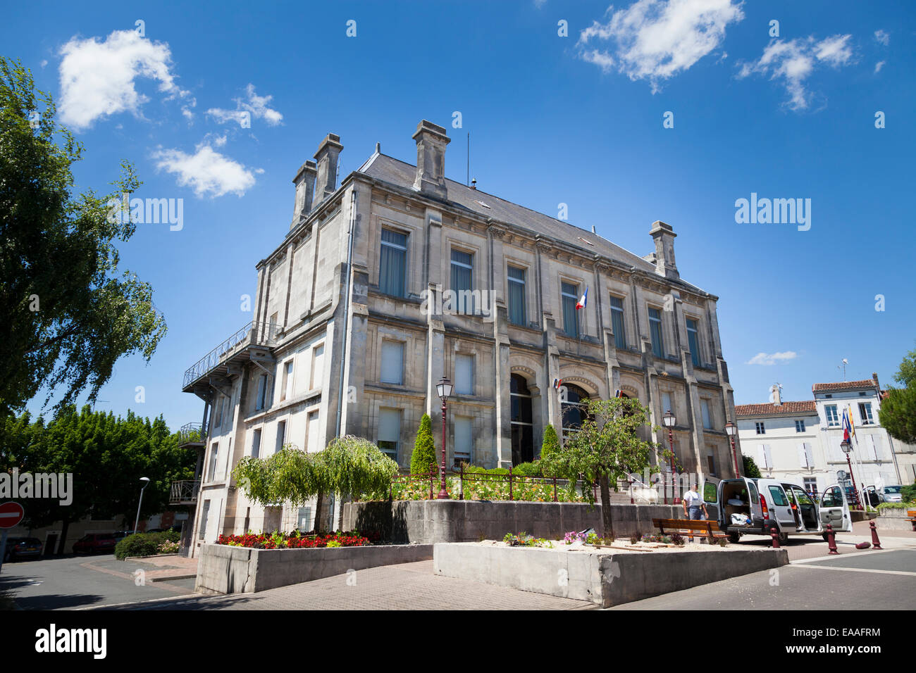 Exterior of the Mairie Building in Jarnac Stock Photo