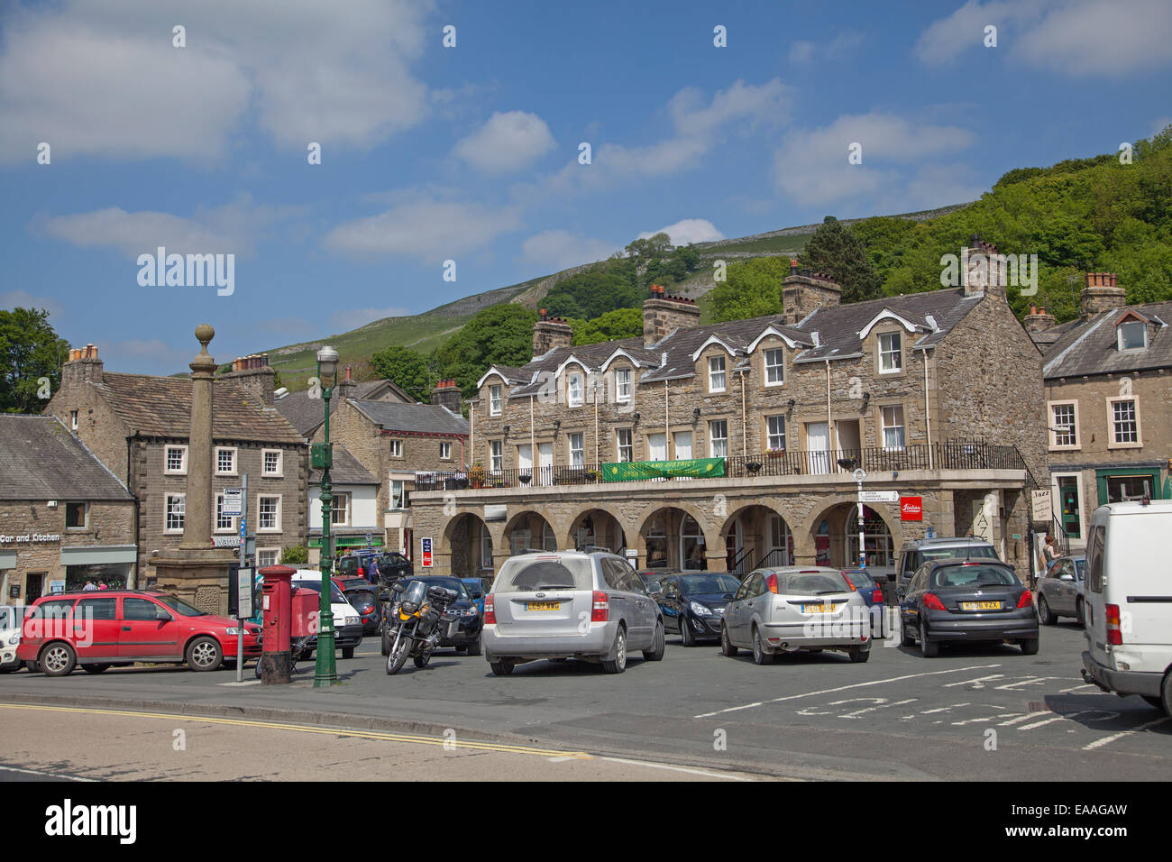 The centre of Settle in Yorkshire UK Stock Photo