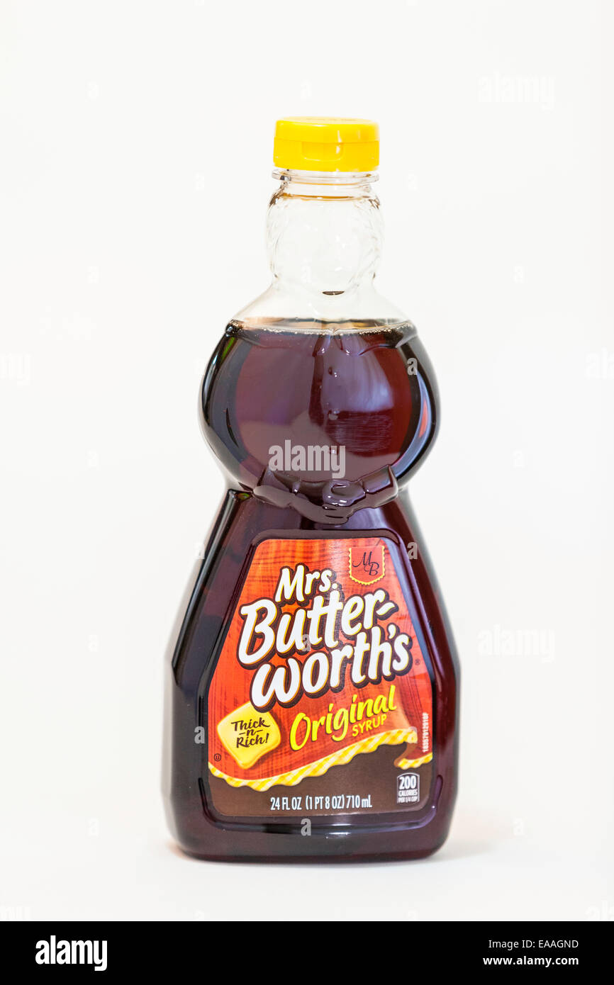 Mrs Butterworths pancake and waffle syrup USA Stock Photo Alamy