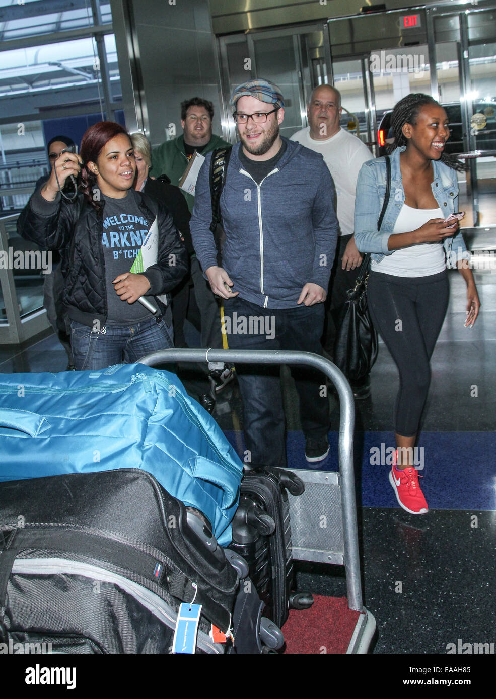 Seth Rogen at John F. Kennedy International Airport (JFK) Featuring ...