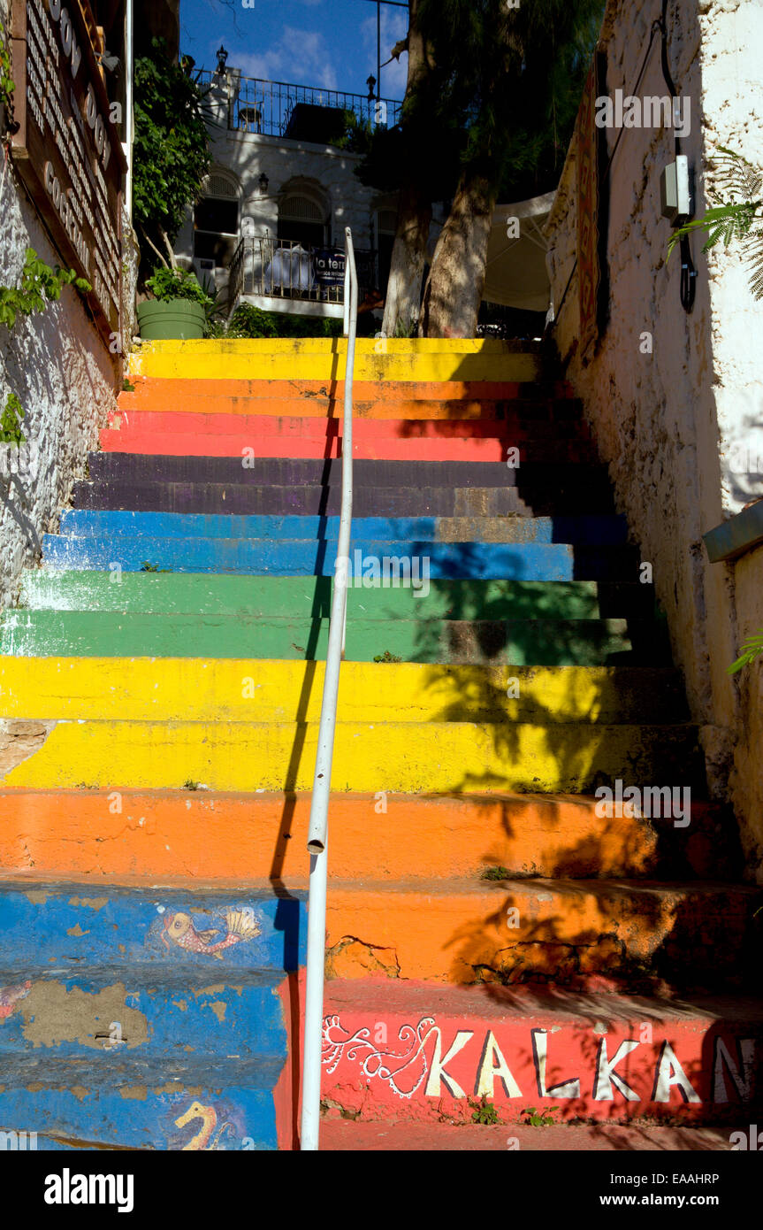 Colorfully painted steps hi-res stock photography and images - Alamy