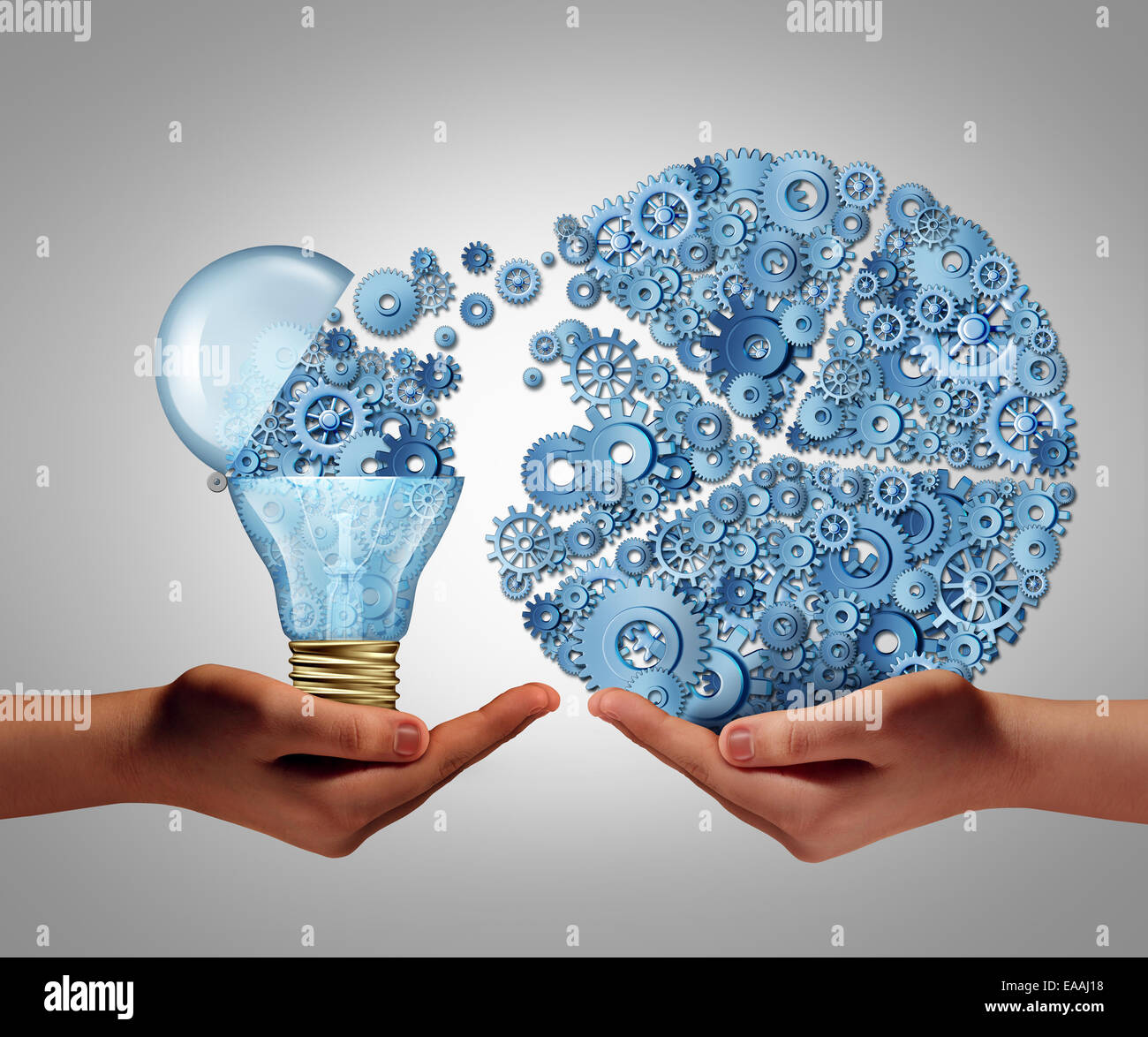 Investing in ideas business concept and financial backing of innovation as an open lightbulb symbol for funding potential innovative growth prospect through venture capital. Stock Photo