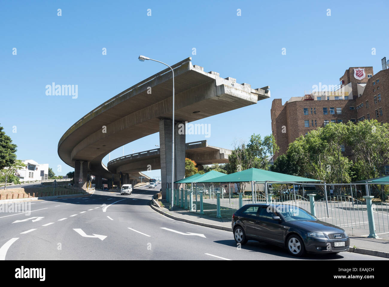 Unfinished Eastern Boulevard highway, Cape Town, South Africa Stock Photo