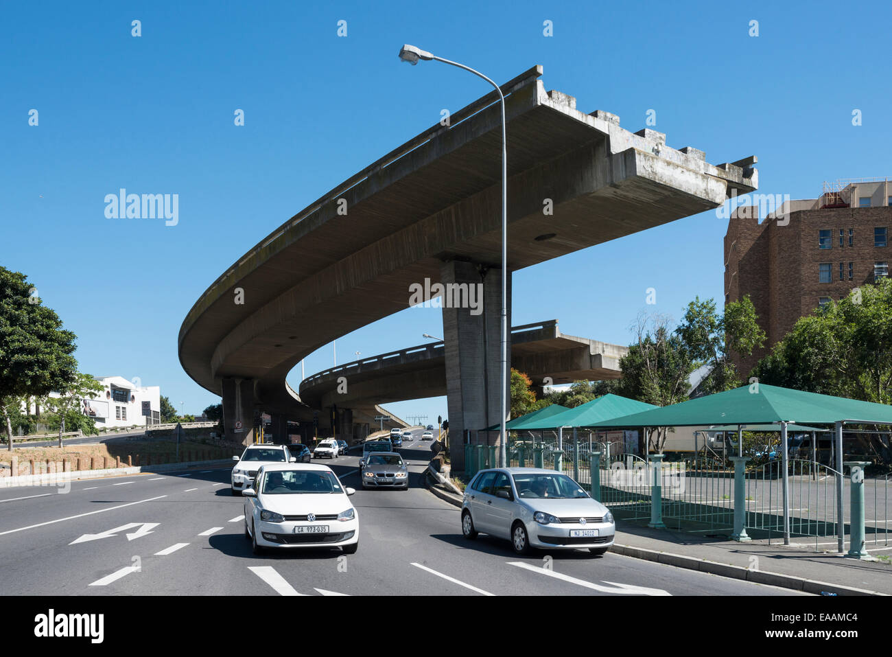 Unfinished Eastern Boulevard highway, Cape Town, South Africa Stock Photo