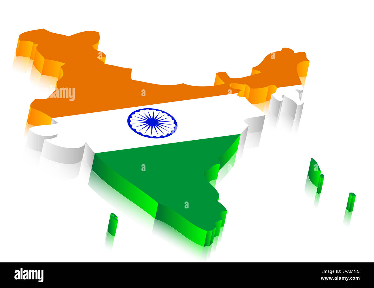 India vector country map hi-res stock photography and images - Alamy