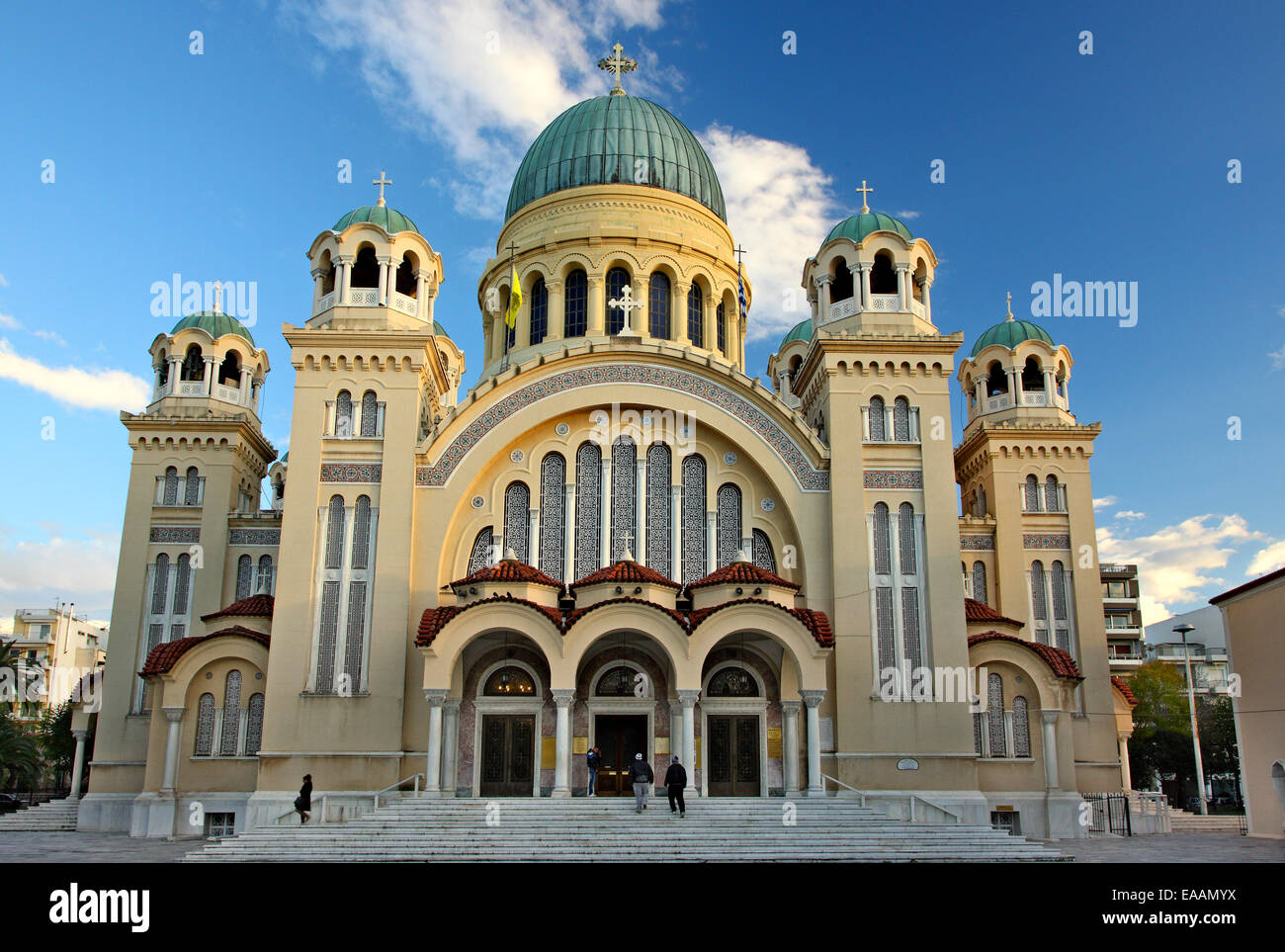 The Cathedral of Agios Andreas ('Saint Andrew'), patron saint of Patras city, Achaia, Peloponnese, Greece. Stock Photo