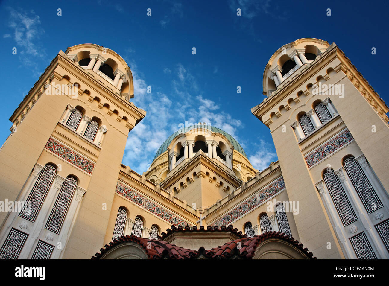 The Cathedral of Agios Andreas ('Saint Andrew'), patron saint of Patras city, Achaia, Peloponnese, Greece. Stock Photo