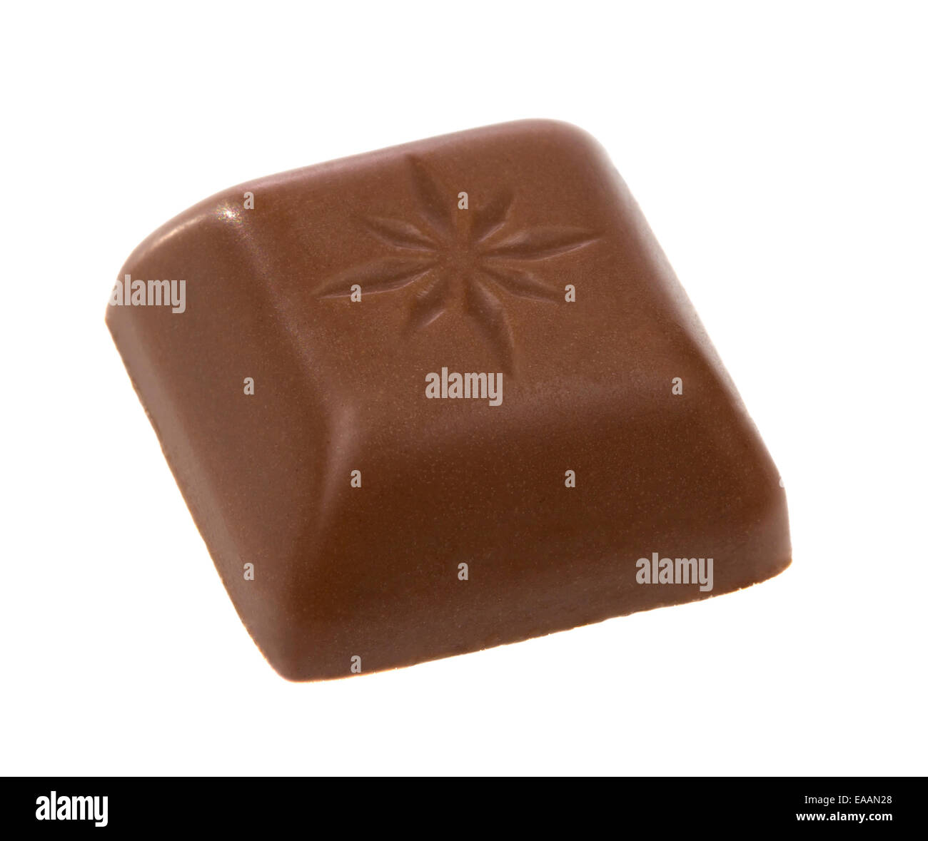 chocolate piece isolated on a white background Stock Photo