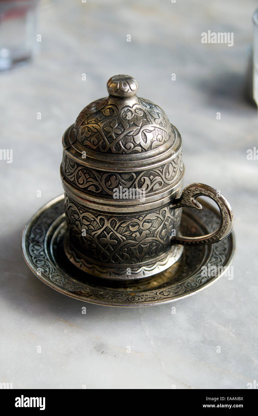 Cup of Turkish Coffee, Turkey, Asia. Stock Photo