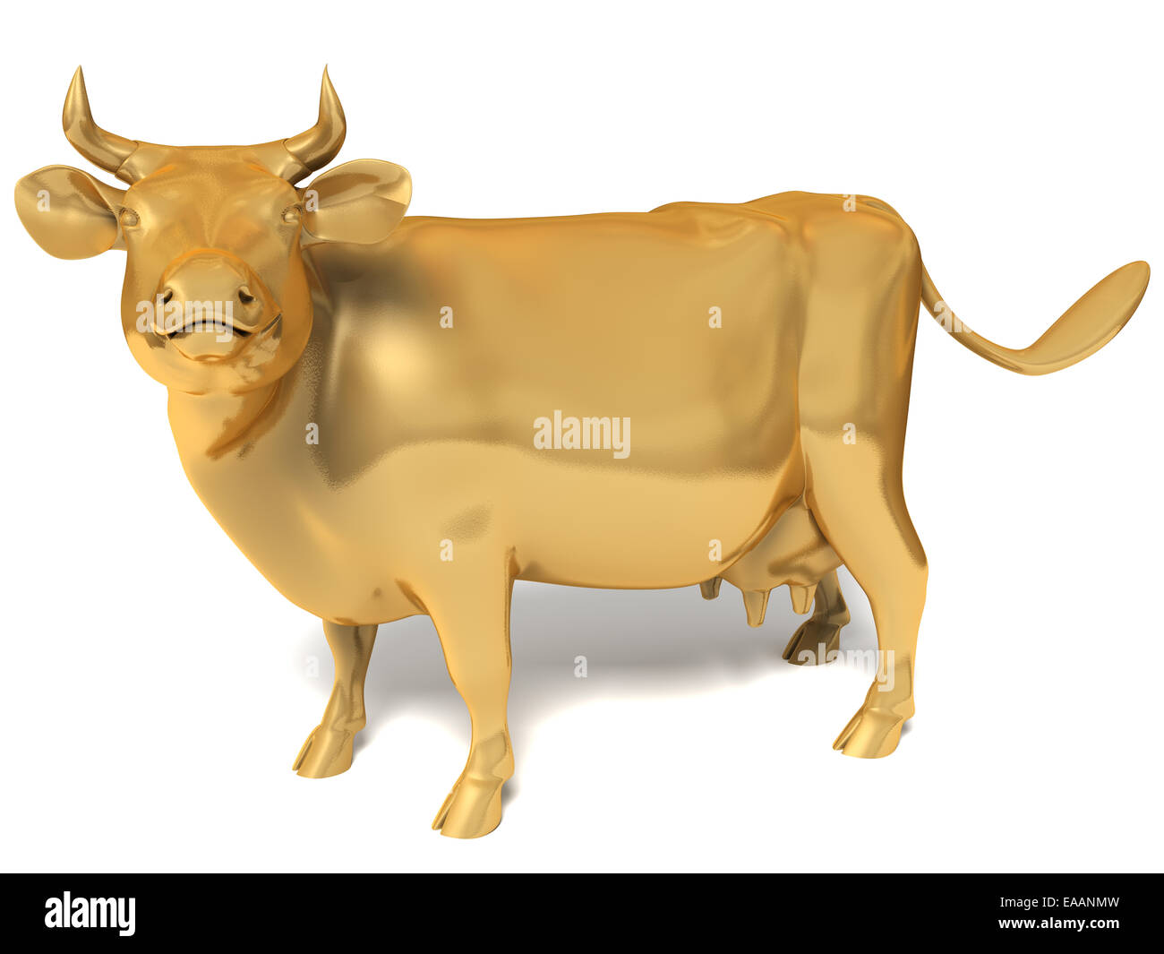 Golden cow Stock Photo