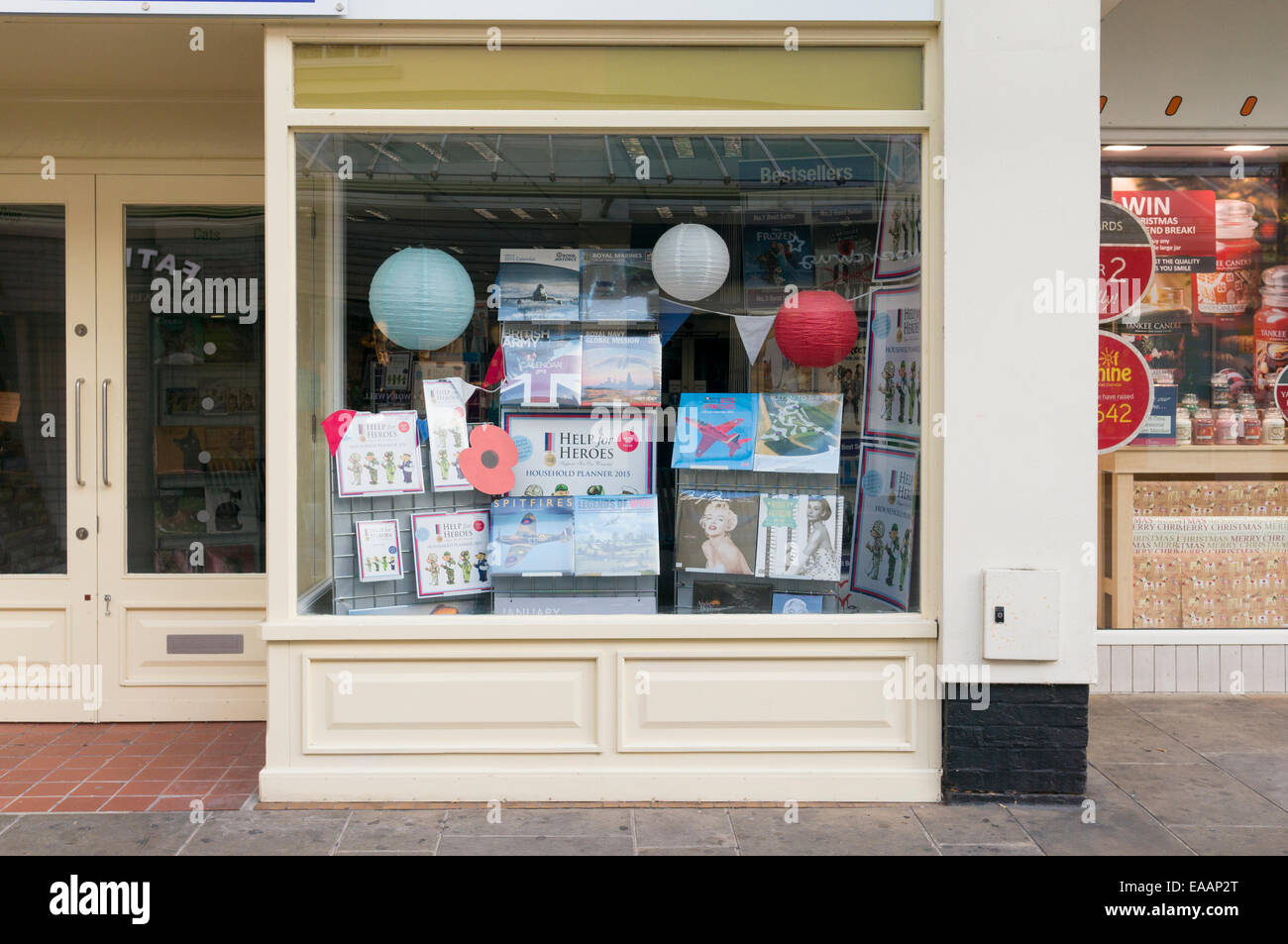 Help for Heroes year planner and calendars displayed in UK shop window ...