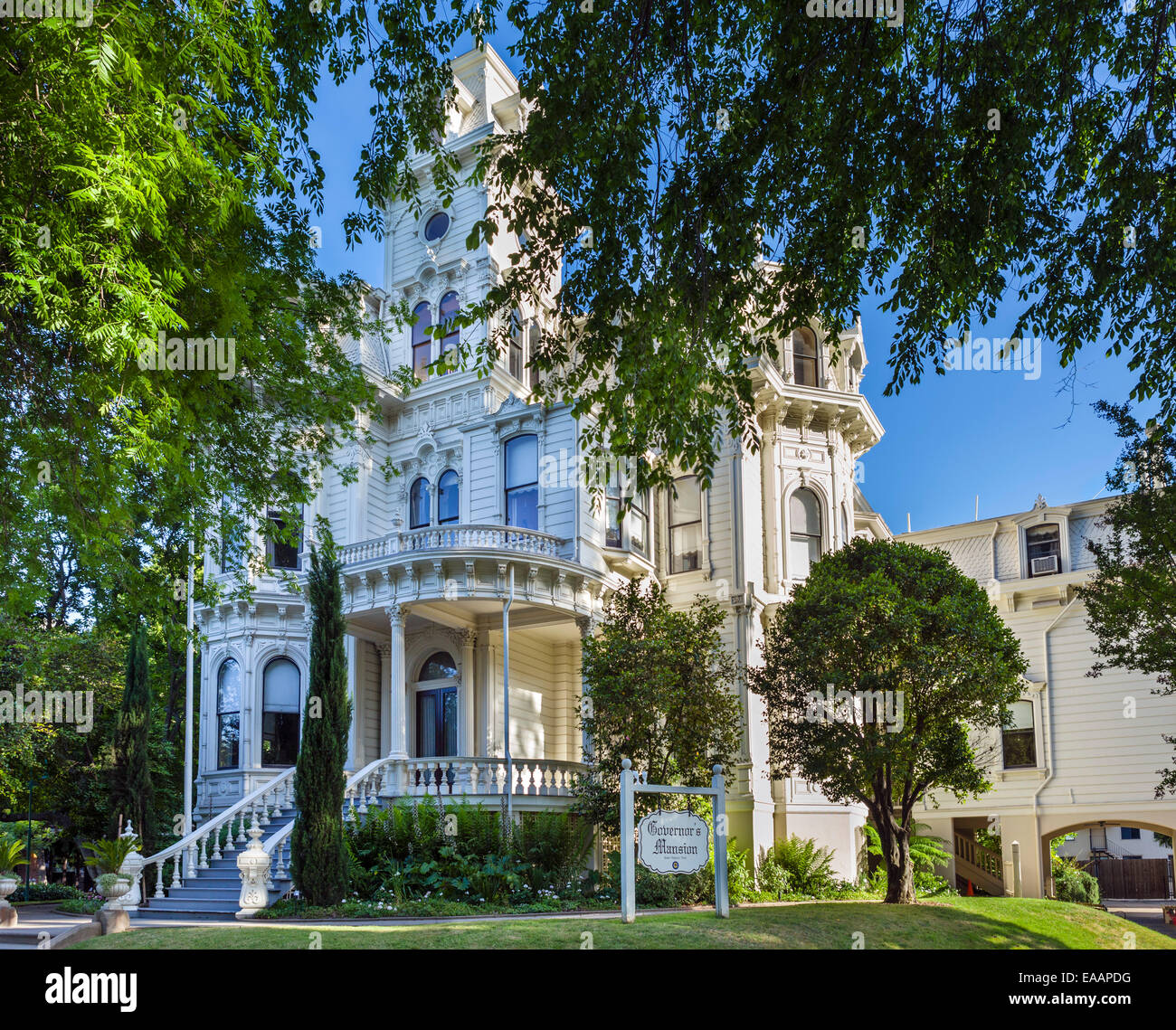 Old Governor's Mansion, Governor's Mansion State Historic Park, H Street, Sacramento, California, USA Stock Photo