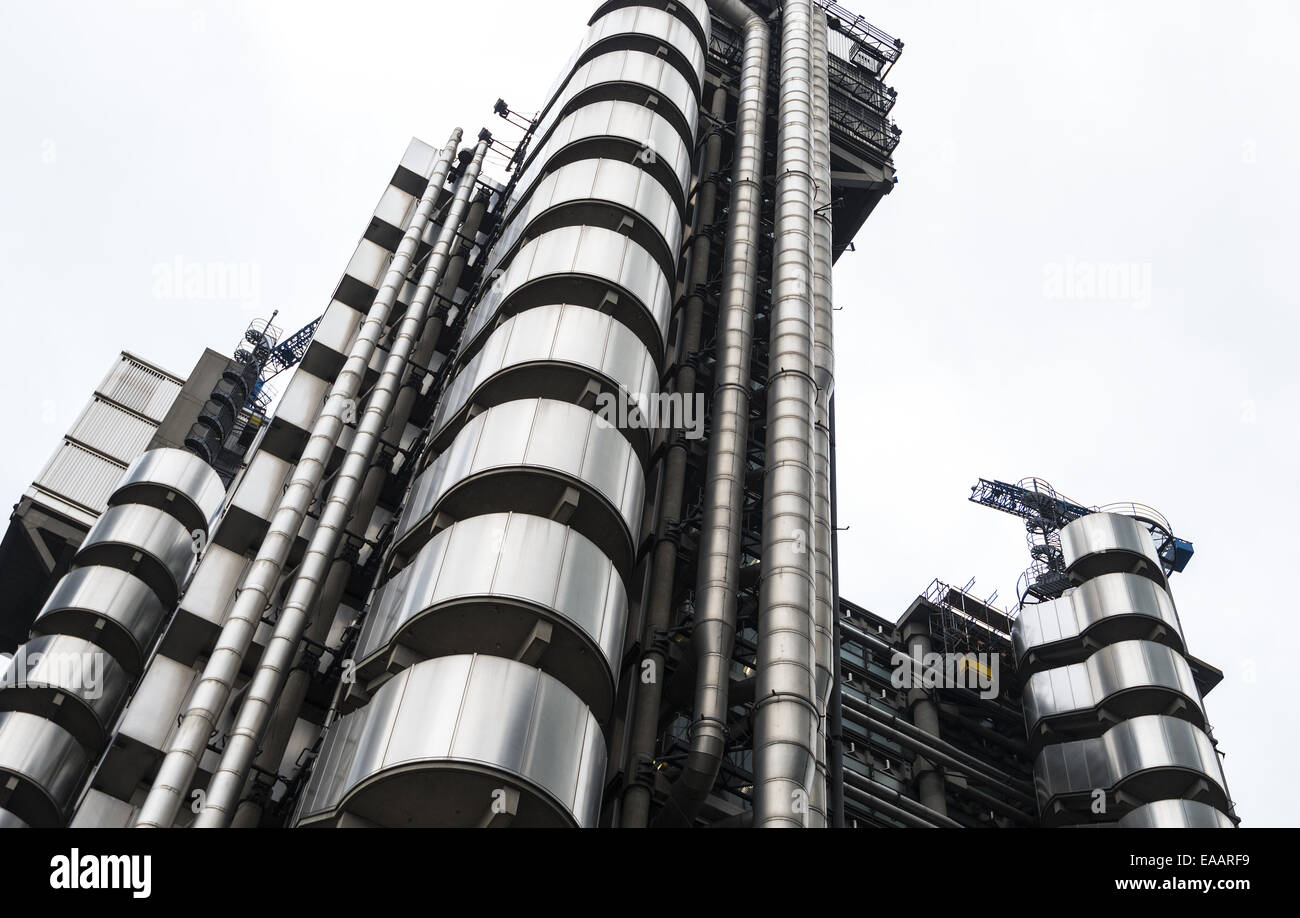 The Lloyd's building in the financial district of the City of London, England, UK Stock Photo