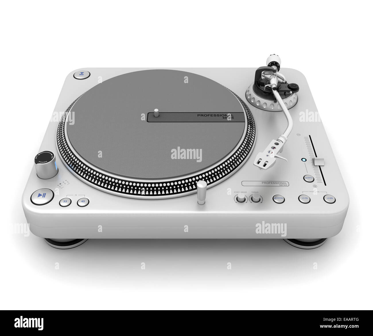 Turntable isolated on white Stock Photo