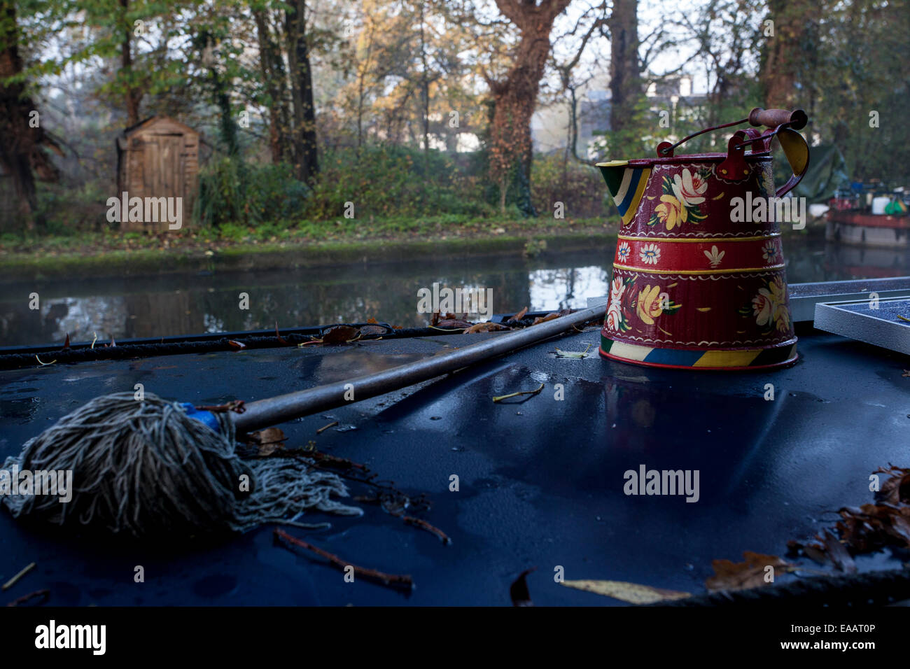 pot and kettle on a narrowboat Stock Photo Alamy