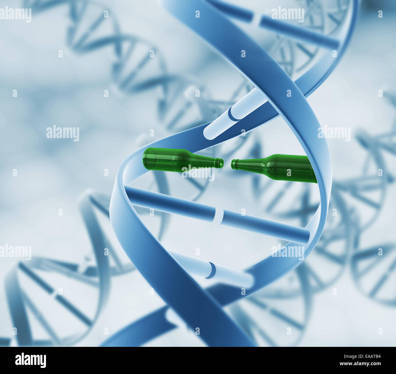 Hereditary alcoholism Stock Photo