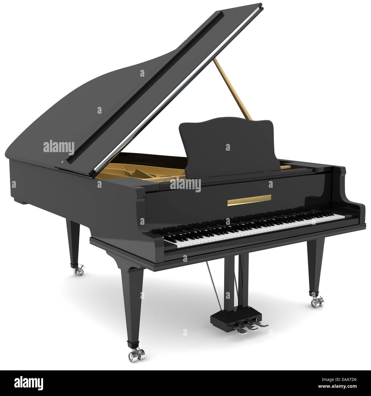 Black grand piano Stock Photo