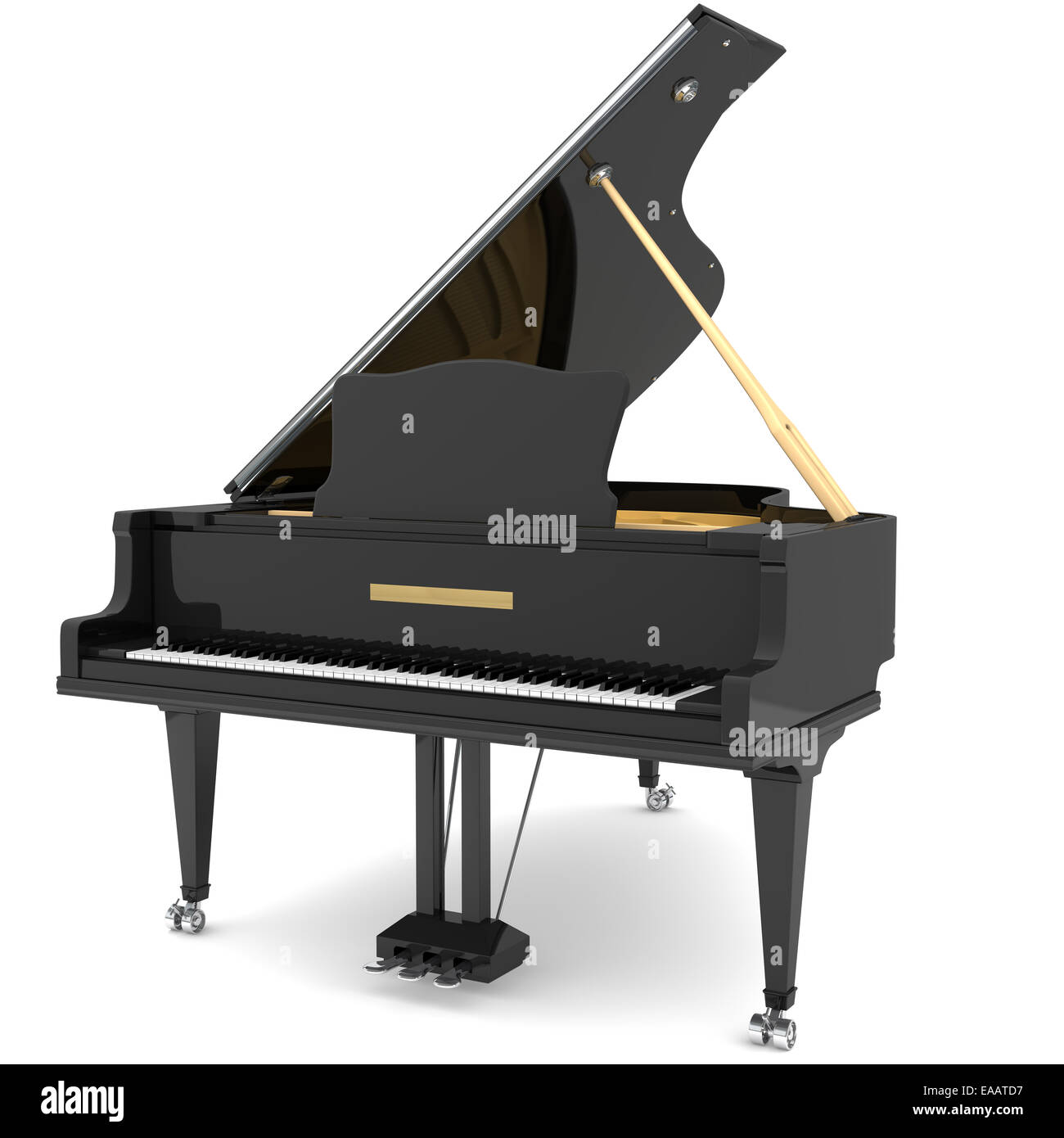 Black grand piano Stock Photo