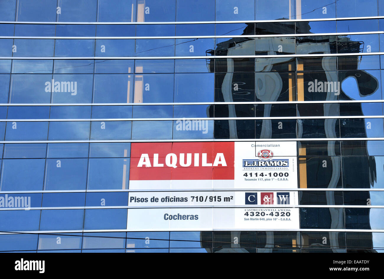 office for rent sign Buenos Aires Argentina Stock Photo Alamy