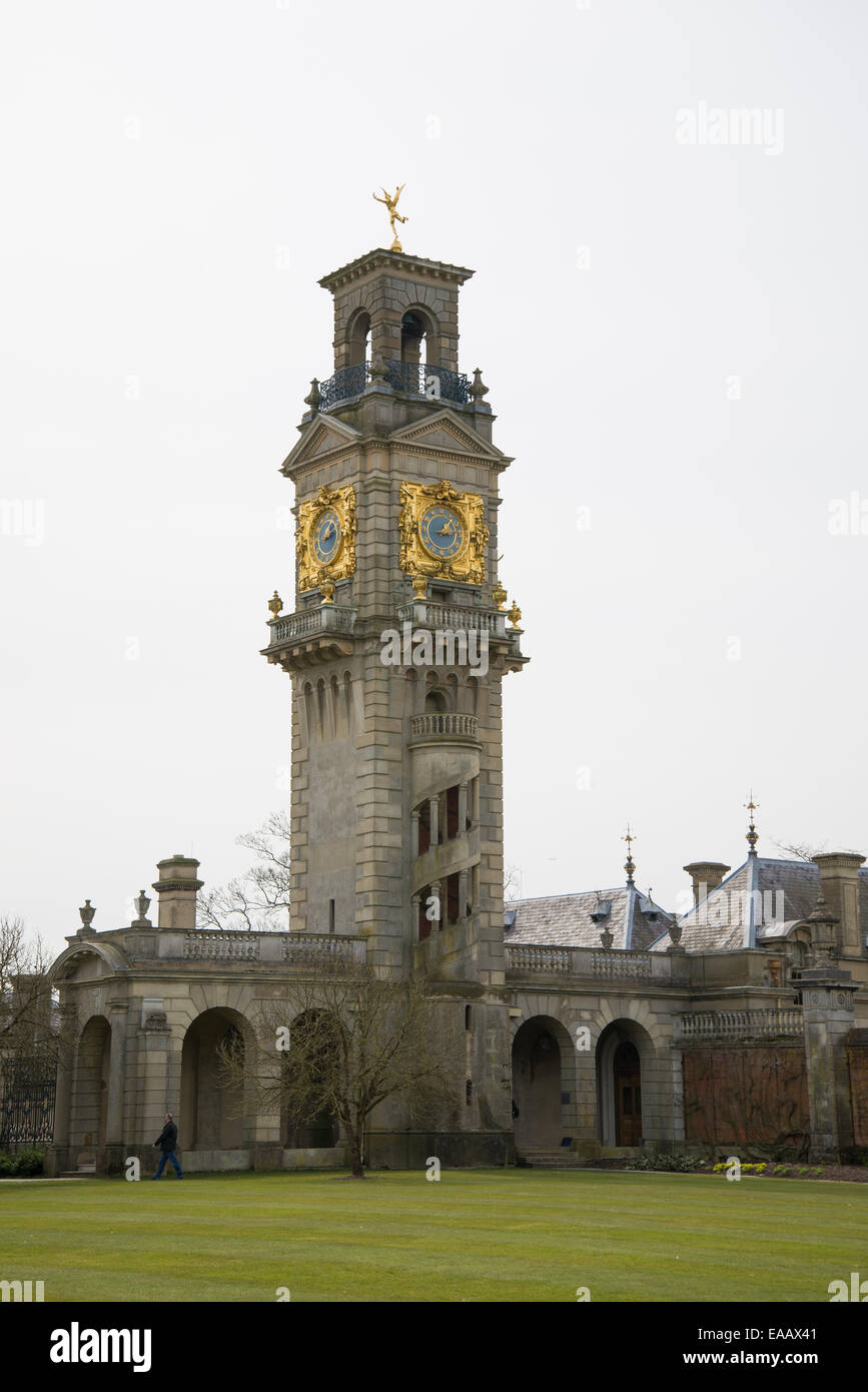 Clock Tower on Cliveden Estate owned by National Trust Stock Photo