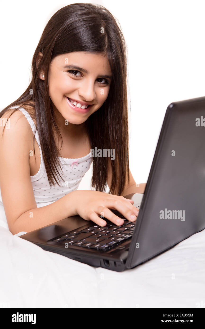 Student laptop bed hires stock photography and images Alamy