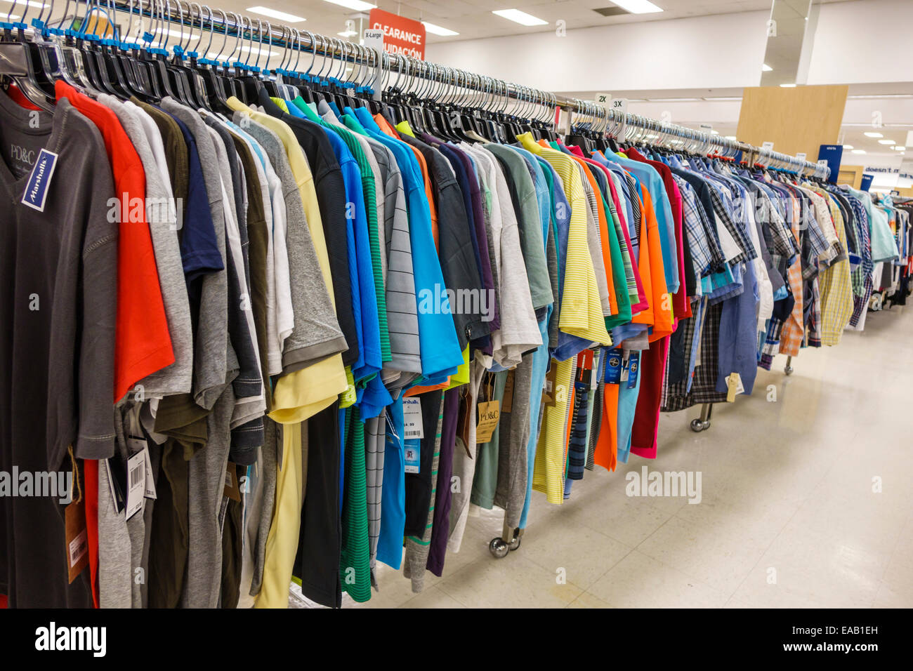 Miami Florida,Marshalls,discount department store,shopping shopper shoppers shop shops market markets marketplace buying selling,retail store stores b Stock Photo