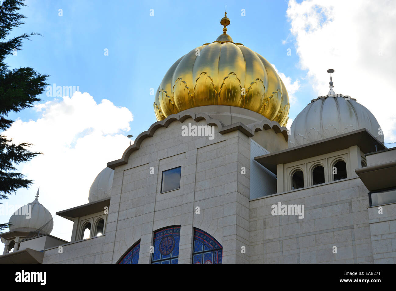 Gurdwara Sri Guru Singh Sabha Sikh Temple, Southall, London Borough of Ealing, Greater London, England, United Kingdom Stock Photo